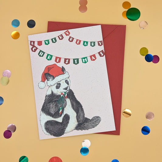 Panda Christmas Card -  A Very Beary Christmas